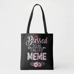 Tote Bag Floral Béni D'Être Appelé Mème