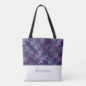 Tote Bag Floral bleu Abstrait (Dos)