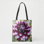 Tote Bag Floral Dahlia rose et blanc (Devant)