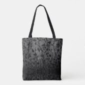 Tote Bag Floral d'antiquité gothique noir et blanc (Dos)