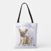 Tote Bag Floral de Bulldog français (Dos)