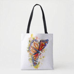 Tote Bag Floral de papillon monarque