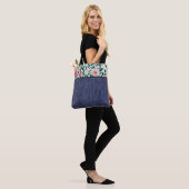 Tote Bag Floral de printemps et denim (Sur le modèle)