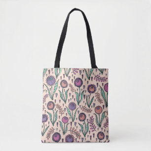Tote Bag Floral des années 60 rétro : Motif de décoration