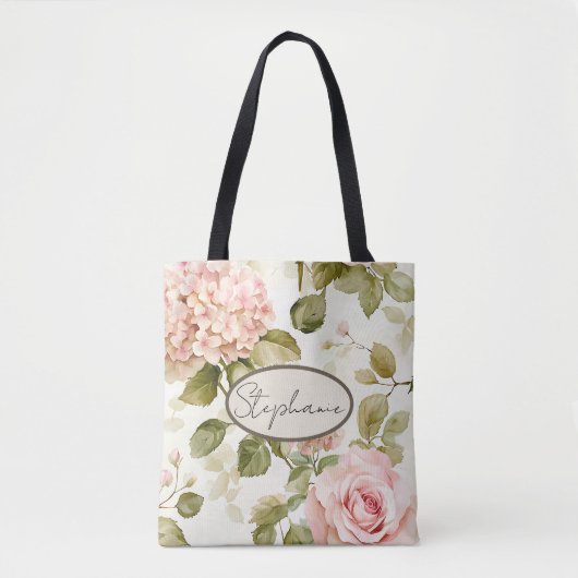 Tote Bag Floral d'hydrangée douce (Devant)