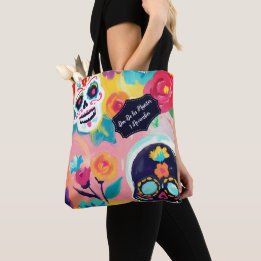 Tote Bag Floral Dia De Los Muertos