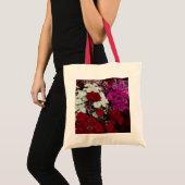 Tote Bag Floral Dianthus blanc, rose et rouge (Devant (produit))