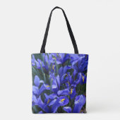 Tote Bag Floral d'Irises réticulées pourpres (Dos)