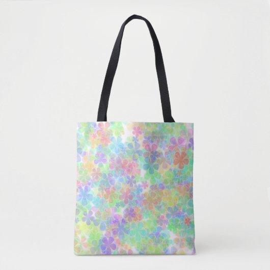 Tote Bag Floral Fleurs Abstraites Épaule Modèle moderne (Devant)