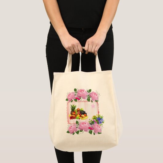 Tote Bag Floral Fruit (Voorkant (product))