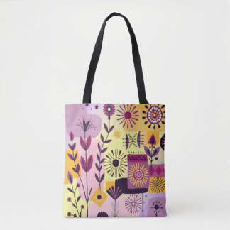 Tote Bag Floral graffiti