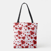 Tote Bag Floral Hearts Motif (Dos)