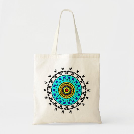 Tote Bag Floral Mandala Pattern (Devant)