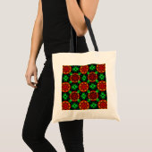 Tote Bag Floral Modern Boho Elegant Abstract Pattern #504 (Devant (produit))