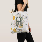 Tote Bag Floral Monogram H – Vibrant Botanical Letter Art (De près)