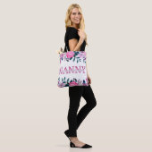Tote Bag Floral Nanny scinde Monogramme avec des petits-enf (Sur le modèle)