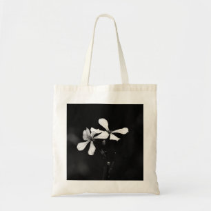 Tote Bag floral noir et blanc minimal