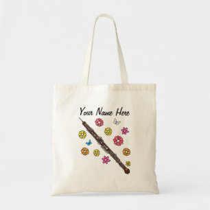 Tote Bag Floral Oboe Oboist Woodwind Musicien Personnalisé