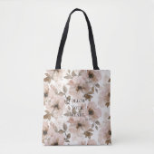 Tote Bag Floral rose Brown sud-ouest (Devant)