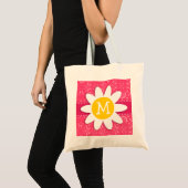 Tote Bag Floral rose ; Marguerite (Devant (produit))