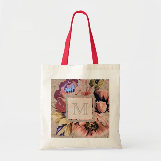 Tote Bag Floral rustique vintage (Devant)