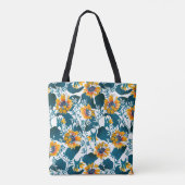 Tote Bag Floral sans couture motif, arrière - plan Art nouv (Dos)