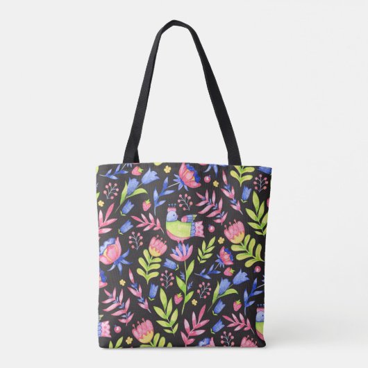 Tote Bag Floral seamless pattern design. Spring flowers and (Dos)