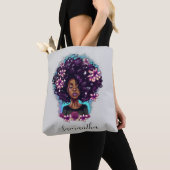 Tote Bag Floral Sparkling Afro Femme (De près)