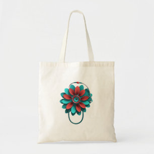 Tote Bag Floral Stethoscope Design – Unique Medical & Healt