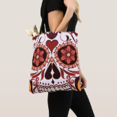 Tote Bag Floral Sugar Skull Day of the Dead Art (De près)