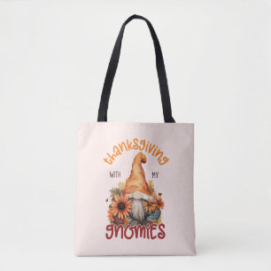 Tote Bag Floral Thanksgiving avec mes Gnomies