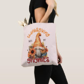 Tote Bag Floral Thanksgiving avec mes Gnomies (De près)