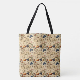Tote Bag Floral Thanksgiving Motif Vintage (4)