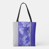 Tote Bag Floral violet géométrique (Dos)