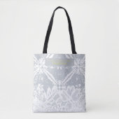 Tote Bag Floralart espagnol motif- gris (Devant)