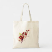 Tote Bag Flore avec fleurs rouges et colibri (Dos)