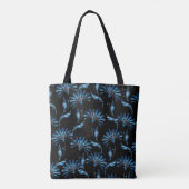 Tote Bag Flore bleu brillant (Dos)
