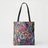Tote Bag Flore Bouquet Fleur de printemps (Devant)
