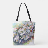 Tote Bag Flore d'aquarelle floraison pommier flux mariage (Dos)
