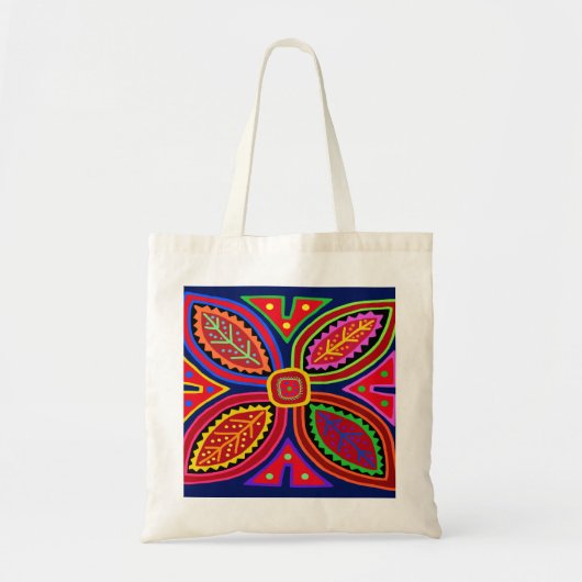 Tote Bag Flore de Kuna Indian Mola (Devant)