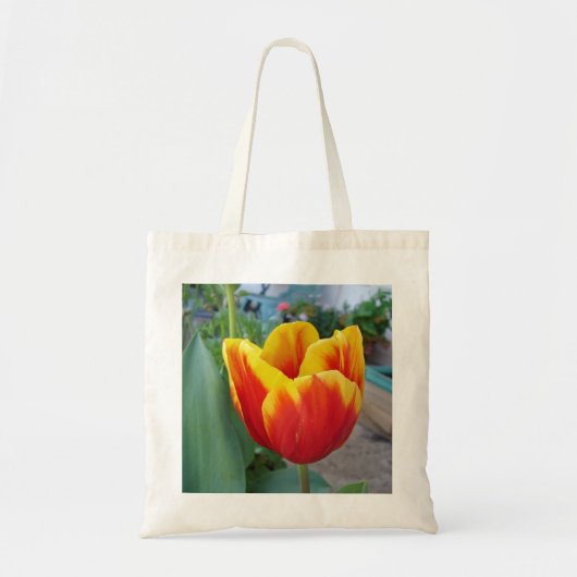 Tote Bag Flore de la Tulipe rouge et jaune (Devant)