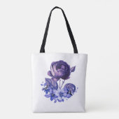 Tote Bag Flore de printemps Rose violet (Dos)
