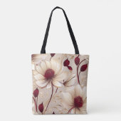 Tote Bag Flore Délicieuse Avec Fleurs Bourgognes (Dos)
