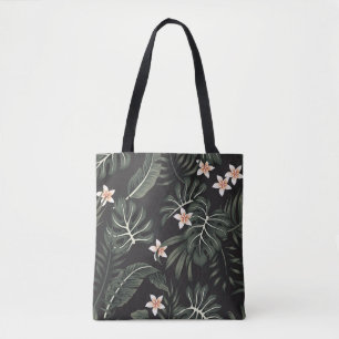 Tote Bag Flore nocturne tropicale : Exotique Vintage.