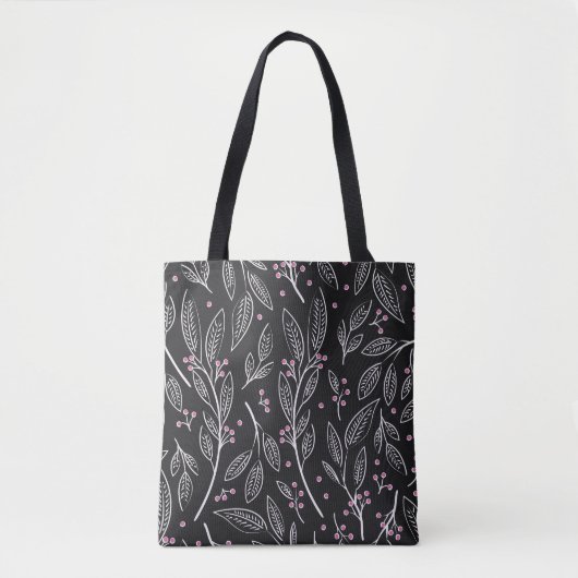 Tote Bag Flore tirée à la main : Conception transparente (Devant)