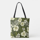 Tote Bag Flore tropicale jaune et verte (Dos)