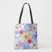 Tote Bag Flores en acuarela (Devant)