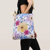 Tote Bag Flores en acuarela (De près)