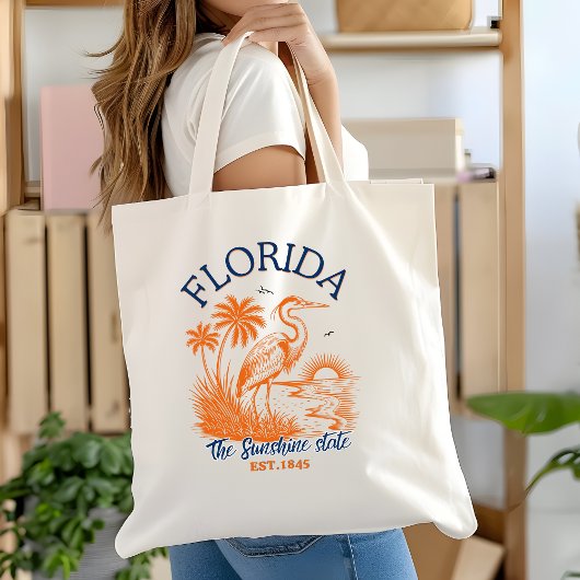 Tote Bag Florida The Sunshine State - Beach &Palms Artwork