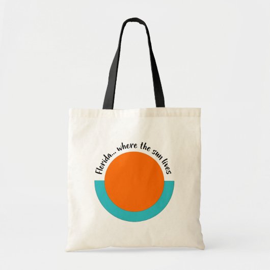 Tote Bag Floride...Là où le soleil vit en vacances (Devant)